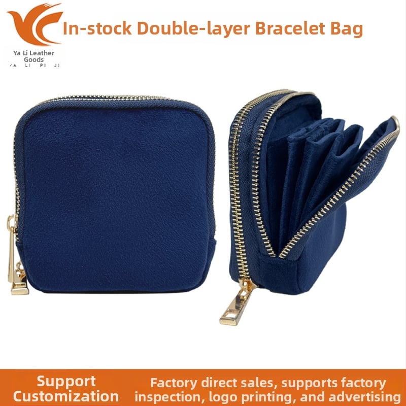 Geantă de bijuterii cu spațiu de depozitare dublu, model YL472, material Cortex, geantă clutch, personalizabilă