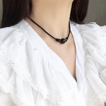 Colier cu pandantiv din cristal, cristal galben de ceai, lucrat manual, lanț unisex, 41–50 cm