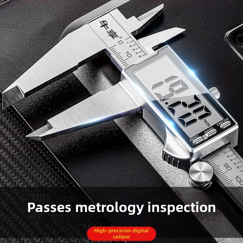 Digitālais kalipers ar oglekļa šķiedras konstrukciju, mērījumu diapazons 0-150 mm, elektroniskais displejs, rūpnieciskā kvalitāte