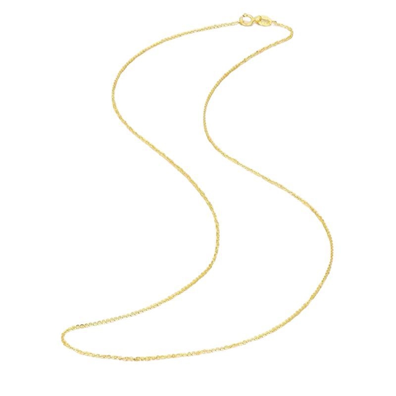 Colier din argint 925, design geometric, lanț O în formă flash, placare electroplatinată - Wanshunlai Jewelry