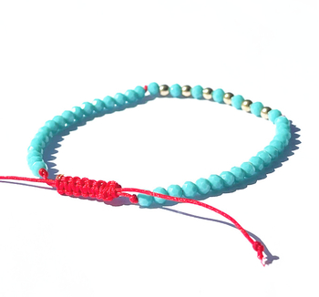 Unisex narukvica od perlica u nacionalnom stilu, kapljastog oblika, od plastike/smole, s logom, mogućnost prilagodbe