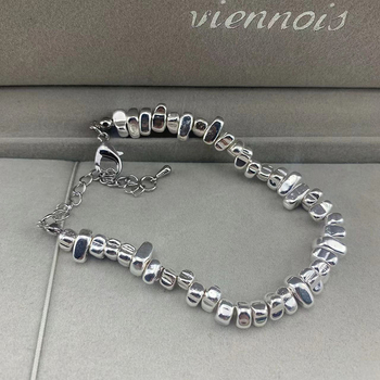 Narukvica od legure s elektroplatiranjem, ženski INS stil, slojeviti dizajn