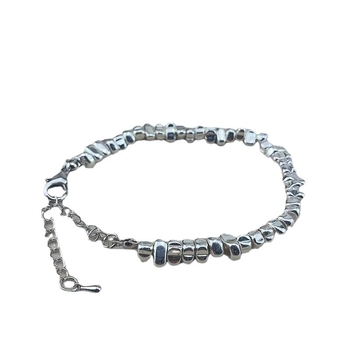 Narukvica od legure s elektroplatiranjem, ženski INS stil, slojeviti dizajn