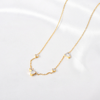 Ogrlica | titan čelik, dijamantno obrađena, oblik U, lanac zmijskog tipa, ljeto 2024