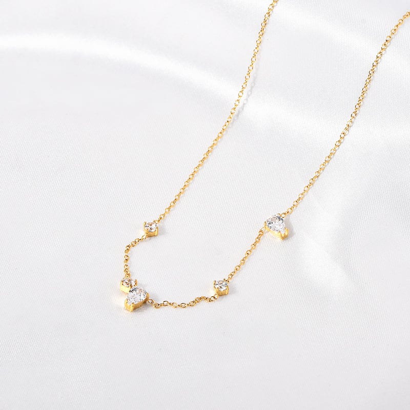 Ogrlica | titan čelik, dijamantno obrađena, oblik U, lanac zmijskog tipa, ljeto 2024