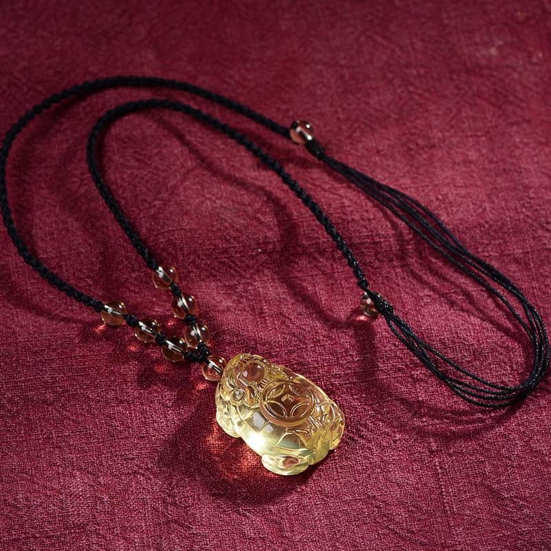 Ogrlica s privjeskom drakove kornjače od 18K zlata, kukuruzni lanac, unisex, geometrijski dizajn, podrijetlo Jinhua