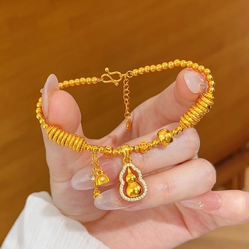 Bakrena narukvica s pozlatom, elektroplatiranje, Jinling Jewelry, geometrijski oblik, ženski modni dodatak.