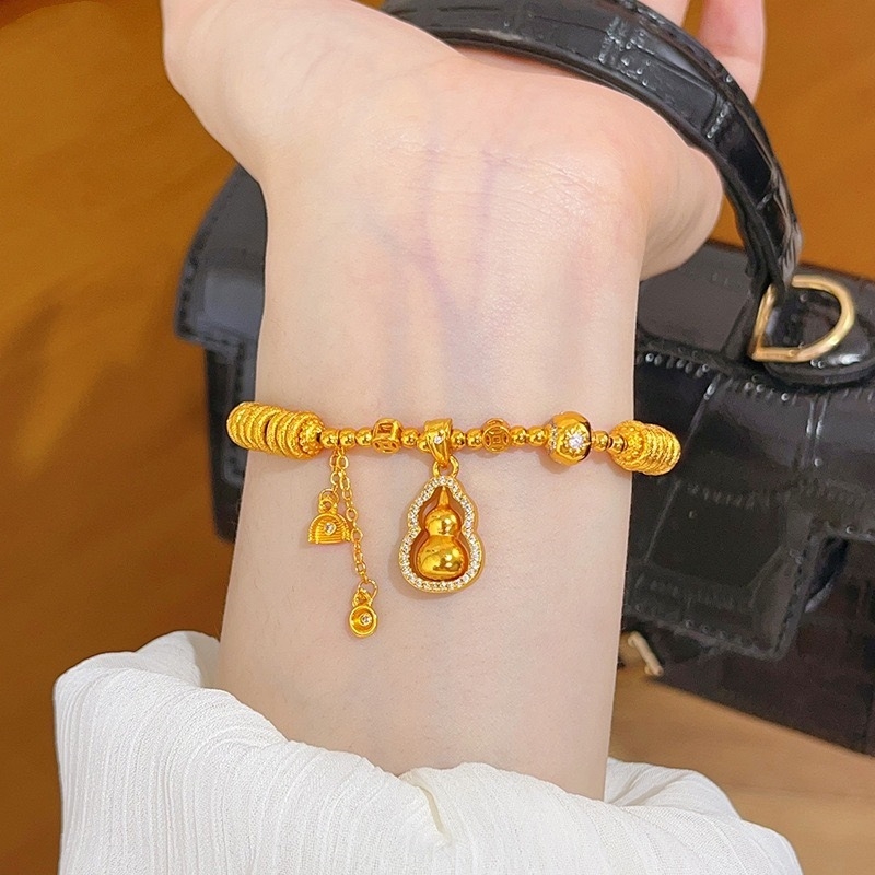 Bakrena narukvica s pozlatom, elektroplatiranje, Jinling Jewelry, geometrijski oblik, ženski modni dodatak.