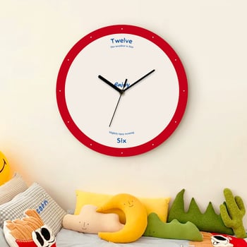 Ρολόι τοίχου σε στυλ καρτούν, με κίνηση δευτερολέπτων τύπου sweep, με δείκτη προβολής, μπαταρία, καντράν από ακρυλικό