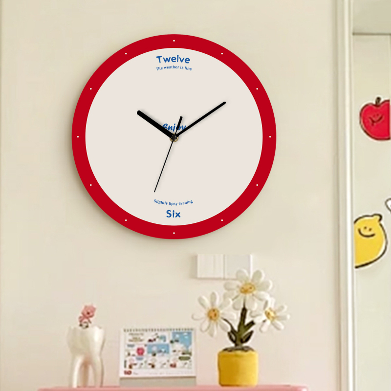 Ρολόι τοίχου σε στυλ καρτούν, με κίνηση δευτερολέπτων τύπου sweep, με δείκτη προβολής, μπαταρία, καντράν από ακρυλικό