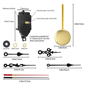 Dvostrani kvarcni mehanizam za DIY zidne satove — skok sekundama, vanjsko napajanje, analog s brojevima, safirno kućište