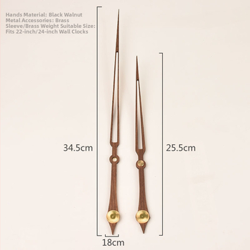Sienové hodiny z masívneho dreva s veľkými ručičkami, moderný nordický dizajn, quartz pohon; Balenie: 50 kusov; Tlač loga: OK; Import: Nie