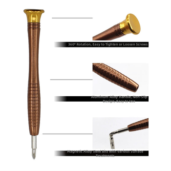 25-1 skrūvgriežu komplekts, magnētisks, demontāžai un remontam mobilo telefonu un pulksteņu, ar ādas somu