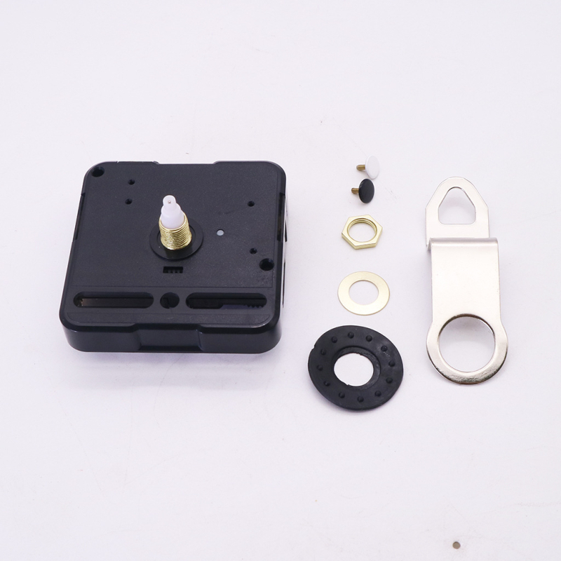 Set kazaljki za satove s metalnim kazaljkama za sat, minut i sekundu te željezni kuka A — kvarcni mehanizam, plastično kućište, moderni minimalistički stil, pakiranje 500 kom.