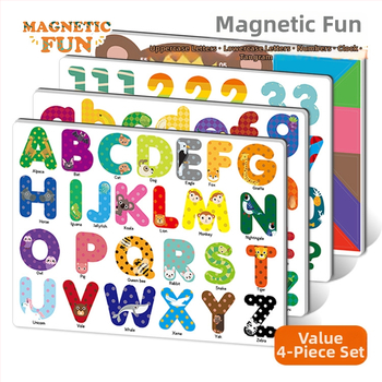 Tähekeste ja arvude magnetplaadid, 4-osaline komplekt, EVA materjal, külmikmagnet, lame pusle, kohandatavate piltide kujundamise võimalus