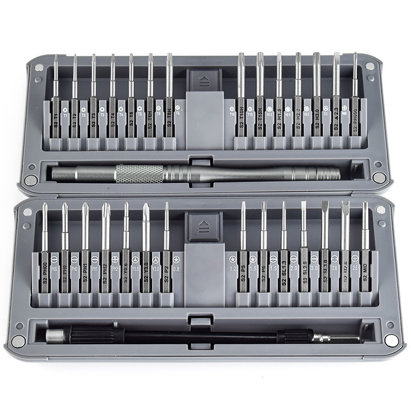 Set de șurubelnițe magnetice 30 în 1, cu vârfuri S2, din oțel 45#