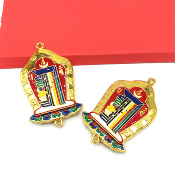 Medál tibeti stílusú Buddha tíz vonással, aranyozott felület, testreszabható