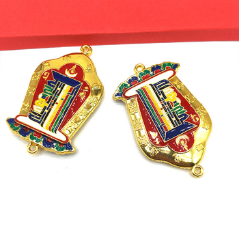 Medál tibeti stílusú Buddha tíz vonással, aranyozott felület, testreszabható