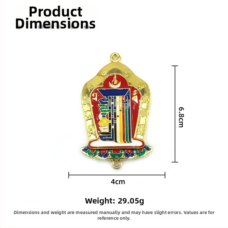 Tibeto stiliaus Budos pakabukas su dešimties aspektų, auksu dengtas paviršius, pritaikomas