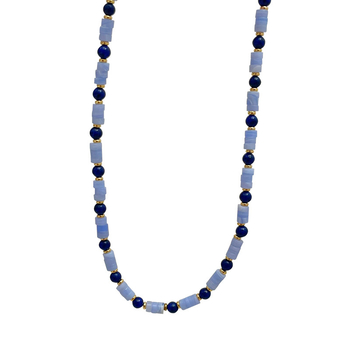 Ogrlica – Lapis lazuli perle, ručna izrada, lanac od prirodnih kamenja, Qingdao, težina 0.03