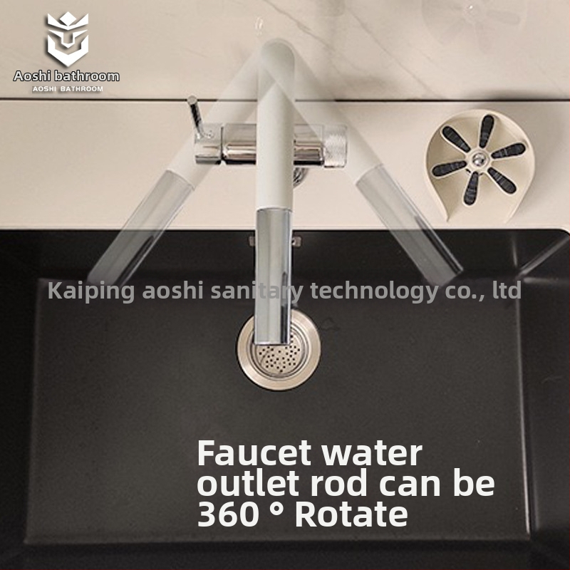 S08 Virtuvės čiaupas iš vario su ištraukiamu antgaliu, Pex įmontuota vamzdelis, keraminis disko vožtuvas