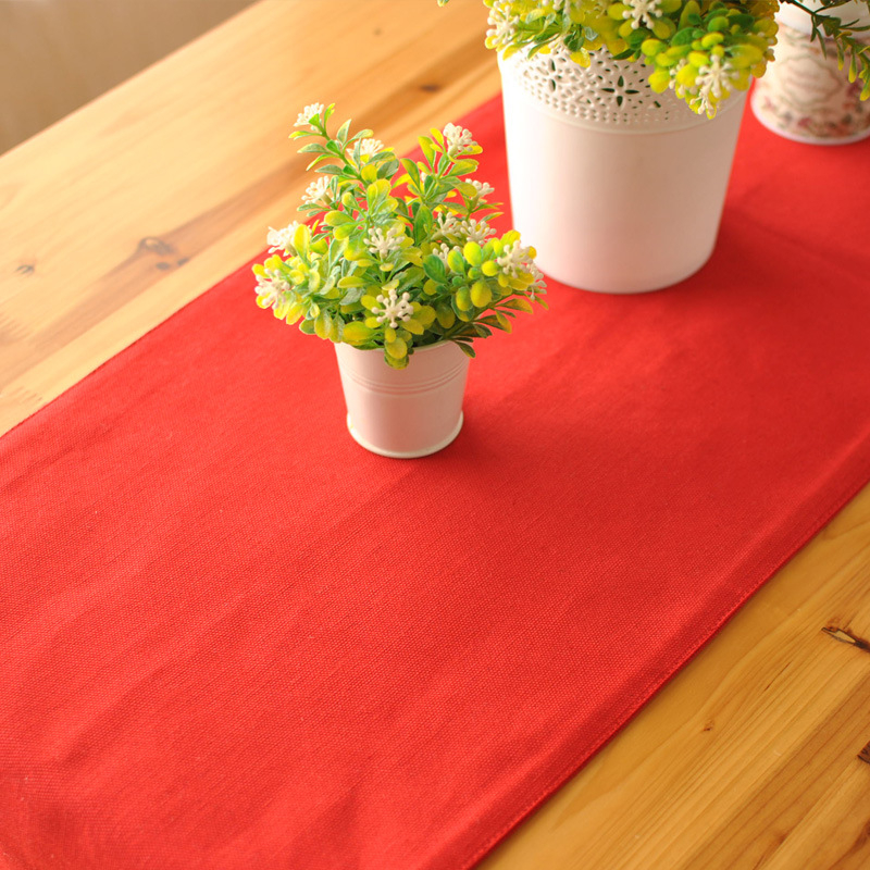 Флаг за маса, полиестер-памучна смес, 60% полиестер, 40% памук, модерен минималистичен стил, еднотонен дизайн, правоъгълна заострена форма