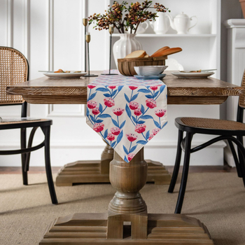 Table Flag, смесена тъкан 90% памук / 10% лен, модерен минимализъм, персонализируем дизайн, за хол и ресторант