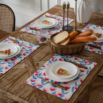 Table Flag, смесена тъкан 90% памук / 10% лен, модерен минимализъм, персонализируем дизайн, за хол и ресторант