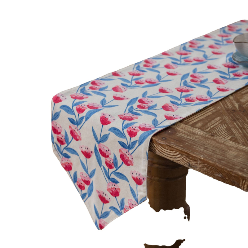 Table Flag, смесена тъкан 90% памук / 10% лен, модерен минимализъм, персонализируем дизайн, за хол и ресторант