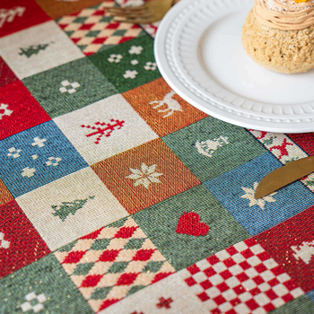 Дълга декоративна пътека за маса за Коледа с жакардова тъкане, модел карикатури/аниме, 80% полиестер, 20% памук, марка Youzhuo, подходяща за дневна, спалня, кабинет, трапезария, балкон