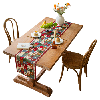 Дълга декоративна пътека за маса за Коледа с жакардова тъкане, модел карикатури/аниме, 80% полиестер, 20% памук, марка Youzhuo, подходяща за дневна, спалня, кабинет, трапезария, балкон