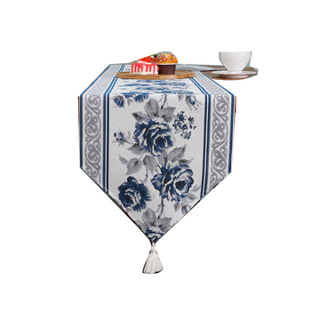 Флаг за маса с ресни и бродерия — 80% полиестер, 20% памук; модерен стил; персонализирана обработка; Флаг за маса; подходящ за кабинет, трапезария, балкон и детска стая