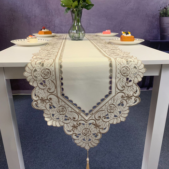 Покривка за маса с бродерия от полиестер, празничен мотив, модерен стил, персонализируемо