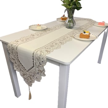 Покривка за маса с бродерия от полиестер, празничен мотив, модерен стил, персонализируемо