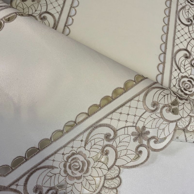 Покривка за маса с бродерия от полиестер, празничен мотив, модерен стил, персонализируемо