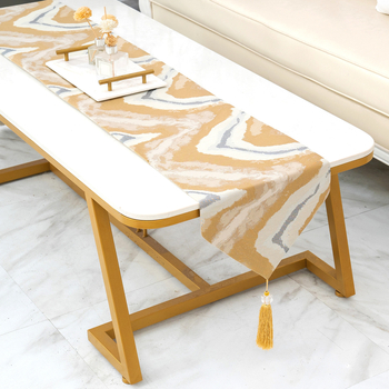 Steag de masă – jacquard poliester, lux ușor, living/dining, țesătură de înaltă precizie