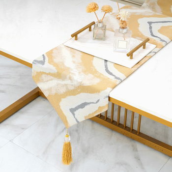 Steag de masă – jacquard poliester, lux ușor, living/dining, țesătură de înaltă precizie