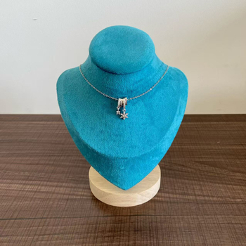 Colier clavicular din oțel inoxidabil, lanț în formă de O, lungime 41–50 cm, pandant din cupru, placare electrolitică