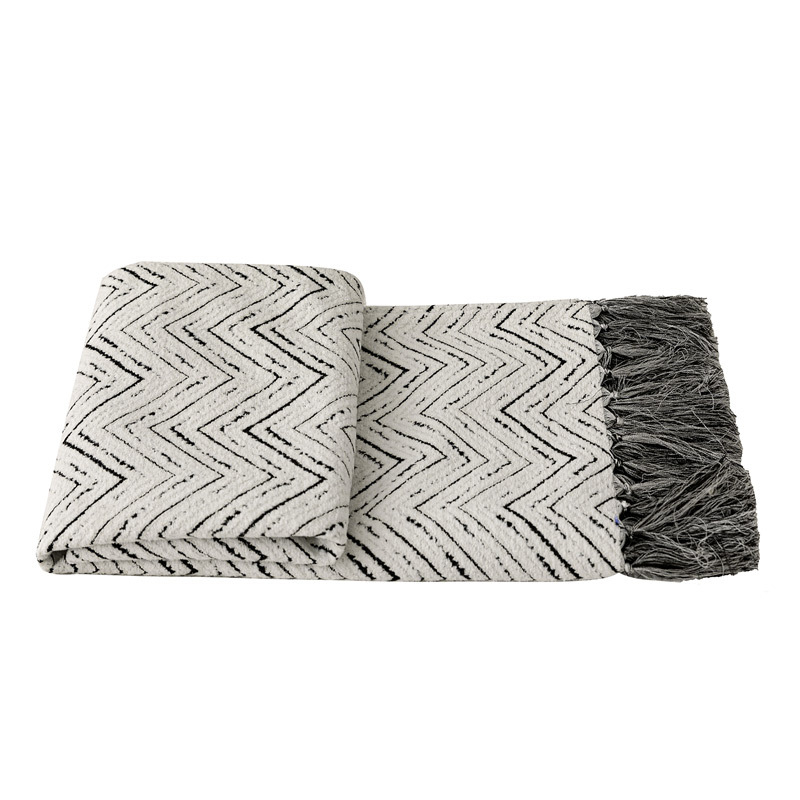 Pătură pentru capătul patului - nylon, model în dungi, stil modern minimalist, stil hotelier