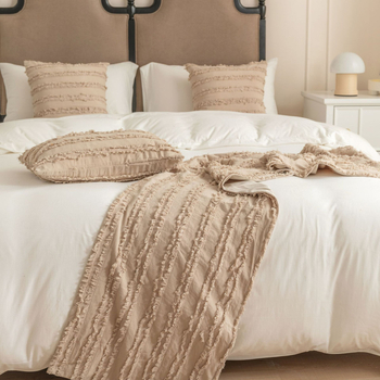 Posteljni runner Jacquard, poliester-pamuk, moderni minimalistički stil, hotelski stil