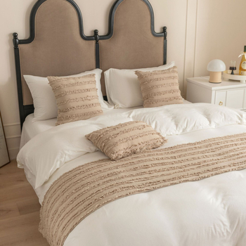 Posteljni runner Jacquard, poliester-pamuk, moderni minimalistički stil, hotelski stil