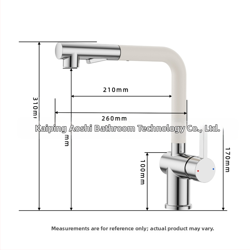 Baterie de bucătărie cu robinet retractabil din cupru, țeavă PEX încorporată, ventil cu disc ceramic, intrare/ieșire 2,0 cm