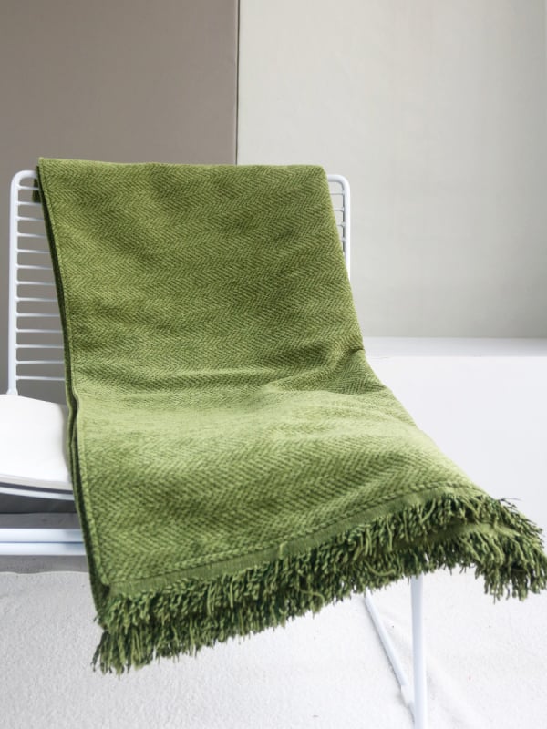 Тасел покривка за края на леглото - едноцветен модел, Нов китайски стил, 2–5% свиване, флис одеяло