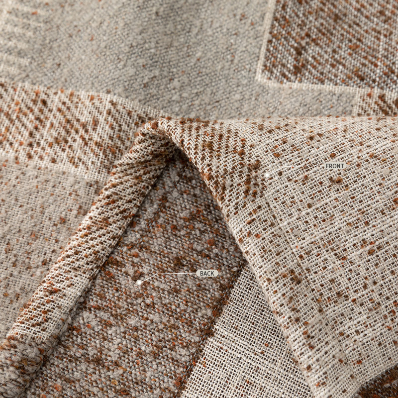 Cuvertură pentru marginea patului cu ciucuri Jacquard, stil modern simplu, model geometric abstract, țesătură în stil hotel — Material: Altul