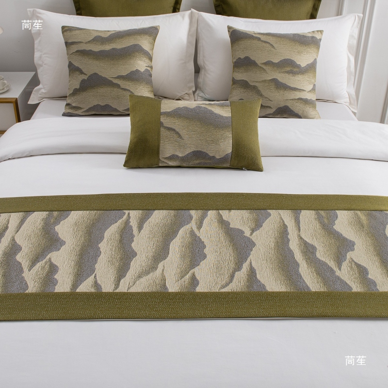 Dekorativni šal za krevet za hotele i smještajne objekte sa prugastim uzorkom (Materijal: Drugo; Uzorak: Prugasti; Stil: Drugo; Hotelski stil)