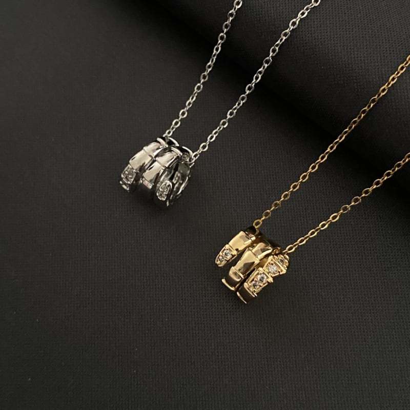 Colier din cupru cu lanț în formă de O, design multistrat, pandant din cupru, finisaj electroplacat, stil minimalist geometric