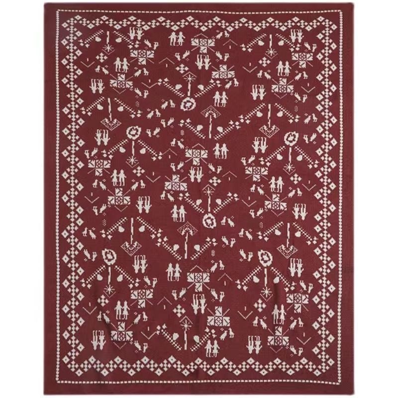 Deka za kauč, koralni flis, vuna, 200-210 g/m², stil kineskog vjenčanja, vrhunski proizvod