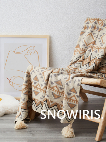 Бохемско одеяло за диван, етно стил, геометрични мотиви, усадка 2-3%, устойчивост на цветовете 2-3%