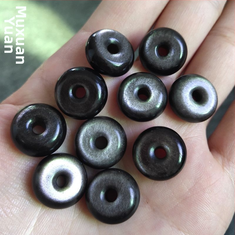 Náhrdelník z obsidiánu s príveskom so znamením zverokruhu, unisex, leštený povrch