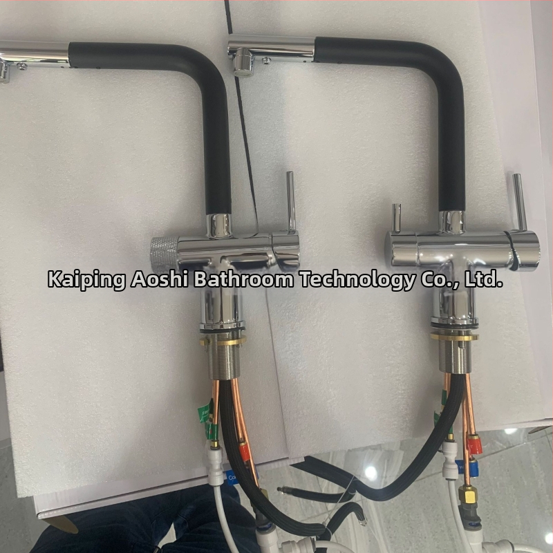 Robinet de bucătărie cu extensie, din cupru, supapă cu disc ceramic, conductă PEX încorporată, intrare/ieșire 2,0 cm